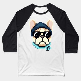 French Bulldog Pixel Art Dog Lover Frenchie Retro Baseball T-Shirt